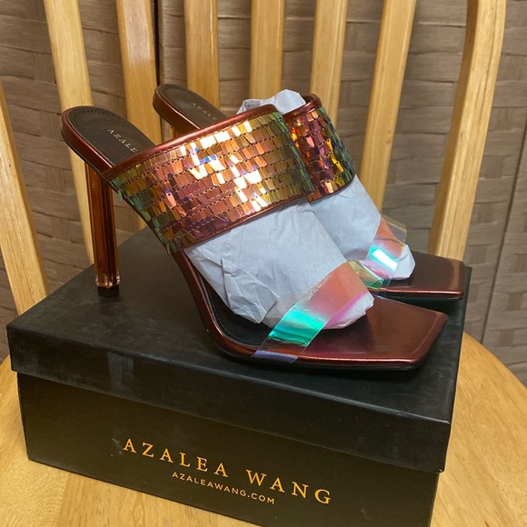 Azalea Wang Shoes - NWB 11 Azalea Wang sequin changes color 4” stiletto formal heels
